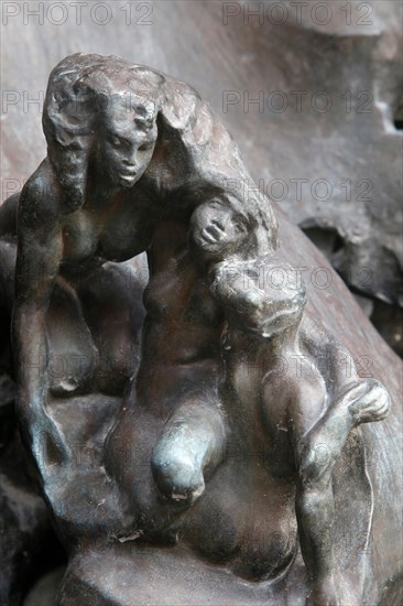 Rodin museum, Paris. The Gates of Hell. About 1890. Detail. France.