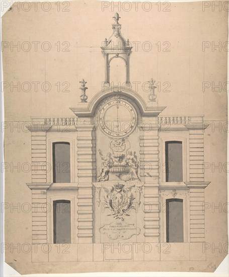 Elevation of the Pompe de la Samaritaine, Paris, Robert de Cotte, ca. 1713–14