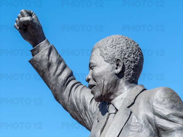 Statue of Nelson Mandela outside Drakenstein Correctional Centre (formerly Victor Verster Prison) from where he was released in 1990