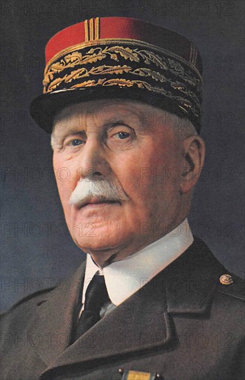 PHILIPPE PETAIN (1856-1951) Official photo of the French army Marshal in 1941