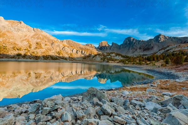 France - Provence - Haut Verdon - Lac Allos in autumn version