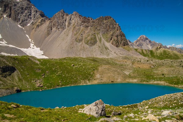 lake sainte anne qeyras in hautes alpes in france