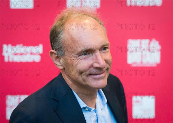 Sir Tim Berners-Lee arrives at the National Theatre's Great Britain opening night at the Theatre Royal Haymarket - London