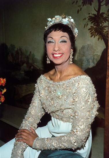 JOSEPHINE BAKER US singer entertainer in 1960s