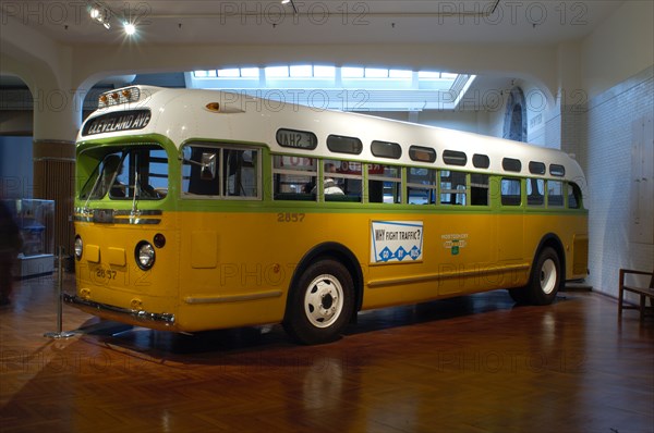 Rosa Parks bus on display at the Henry Ford Museum in Dearborn Michigan