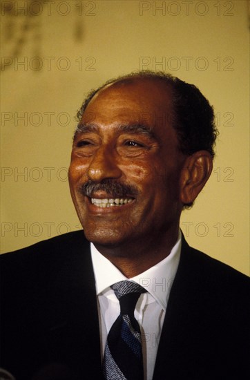 Aug 06, 1981; Washington, DC, USA; President of Egypt ANWAR EL-SADAT during his state visit to the US..