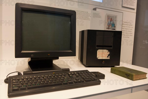 Information Age: Six Networks That Changed Our World gallery at the Science Museum. Tim Berners-Lee's NeXT Computer, CERN.