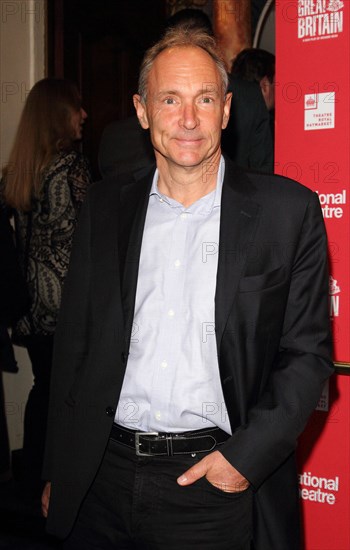 London. UK. Sir Tim Berners-Lee at the Opening Night of 'Great Britain' at the Theatre Royal, Haymarket, London. 26th September 2014.