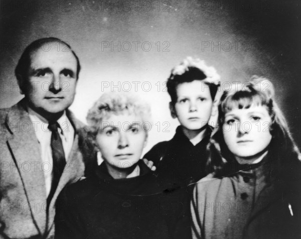 KLAUS BARBIE (1913-1991) SS office and Gestapo member with his family about 1970