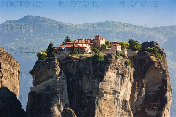 Meteora, Thessaly, Greece.  The Eastern Orthodox Holy Trinity Monastery.