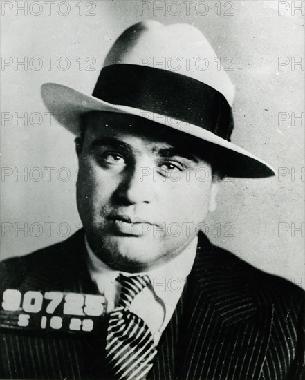 Mugshot of Chicago gangster Al Capone.