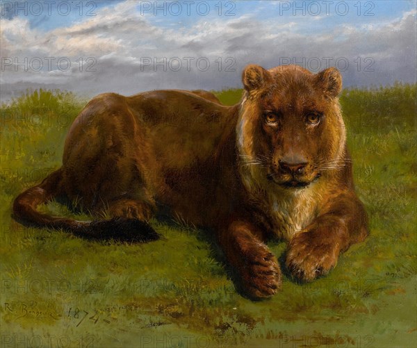 Rosa Bonheur - Lionne posant