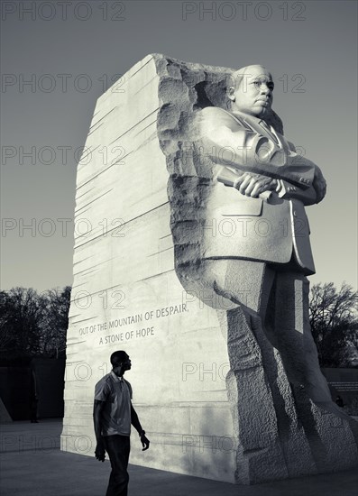 Statue of Reverend Martin Luther King, Jr. National Memorial, Washington D.C. USA.
