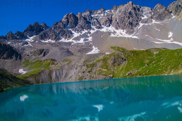 lake sainte anne qeyras in hautes alpes in france