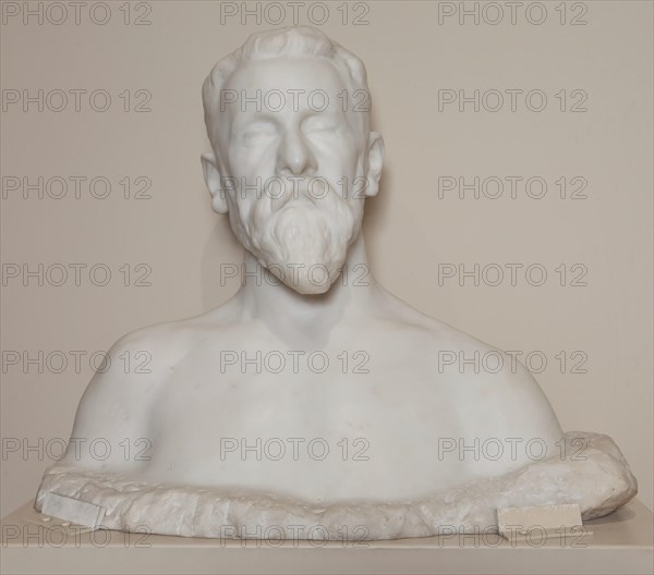 995 Marble Bust of Joseph Pulitzer, Sr. by Auguste Rodin