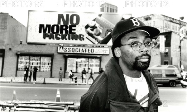 Director Director Spike Lee on the set of the movie Clockers, 1995