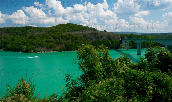 Stunning lac de Vouglans in the Franche Comté region in France