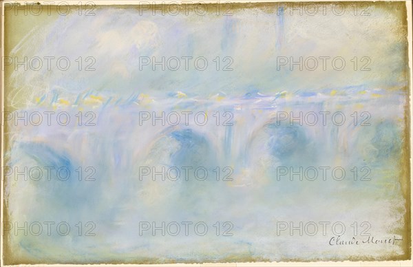 Claude Monet, Waterloo Bridge, pastel drawing, 1901