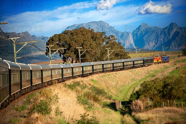 The Rovos Rail luxury train travelling between Cape Town and Pretoria in South Africa 
Pride of Africa beautifully rebuilt Classic train that form par