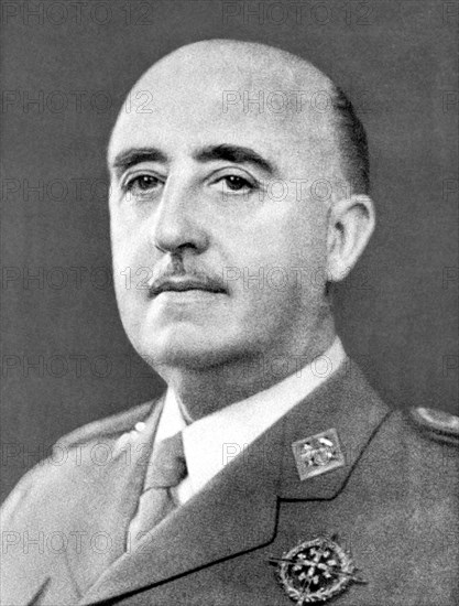 Francisco Franco. Portrait of General Francisco Franco Bahamonde (1892-1975)