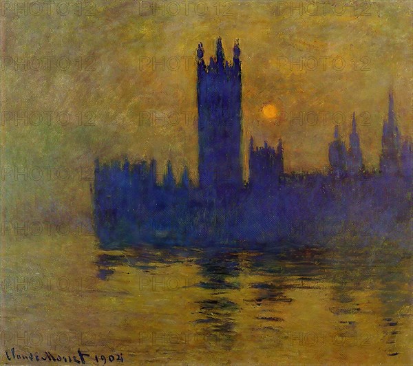 Claude Monet -  Houses Parliament Sunset 02 1904