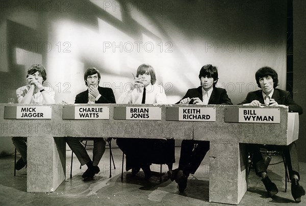 ROLLING STONES on  BBC TV's Juke Box Jury in 1964. Note that Keith's name is mispelt.