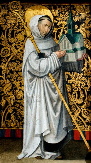 Clairvaux altarpiece 16th Century (  Saint Bernard of Clairvaux ) Champagne France French ( detail )