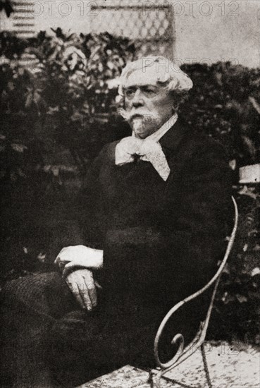 Edmond de Goncourt, 1822 –1896, born Edmond Louis Antoine Huot de Goncourt.  French writer, literary critic, art critic, book publisher and founder of the Académie Goncourt which awards the Prix Goncourt.