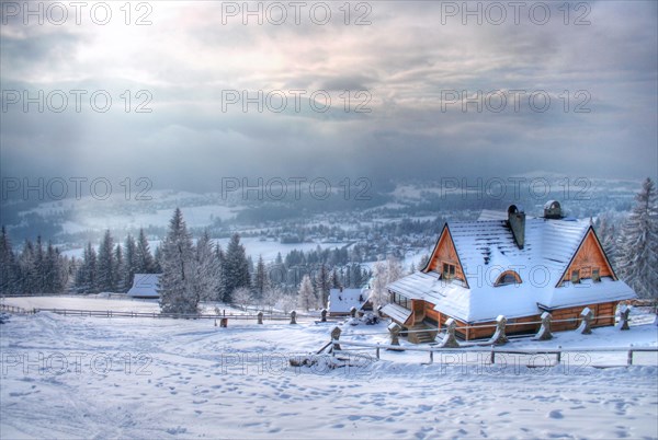 Winter house in the mountain