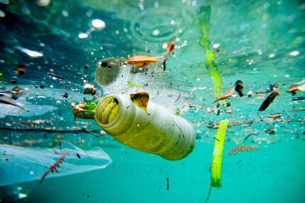 Trash floating on the Marseille shore line, Bouches-du-Rhône, France. Water pollution is largely caused by human activity and has had a major impact on our local waterways and their ability to be healthy and function naturally. Water pollution, by the release of waste products and contaminants into surface runoff into river drainage systems, leaching into groundwater, liquid spills, wastewater discharges, eutrophication and littering.