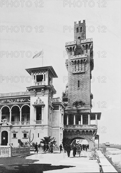 Monaco Pavilion, Universal Exhibition 1900 in Paris, Picture from the French weekly newspaper l'Illustration, 27th October 1900