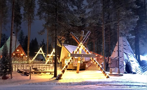 Santa village Rovaniemi Lapland Finland.