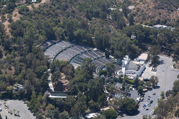 The Hollywood Bowl, a modern amphitheater in the Hollywood area of Los Angeles, California