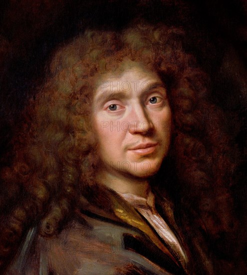 Molière. Portrait of Jean-Baptiste Poquelin (1622-1673), Pierre Mignard, oil on canvas, c.1658