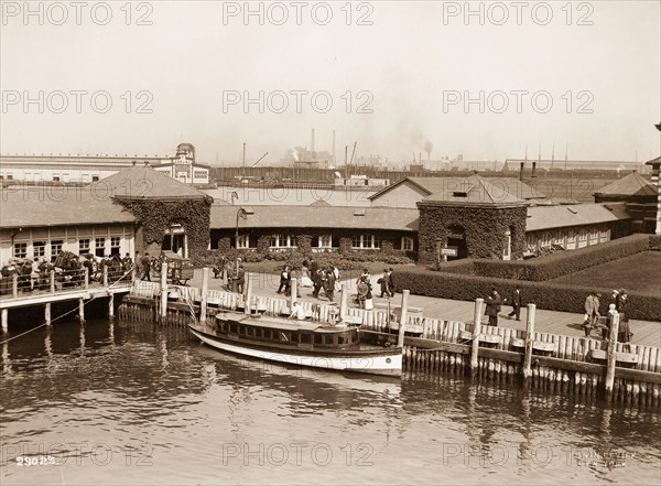 Ellis Island - In the 19th century, Ellis Island was the site of Fort Gibson and later became a naval magazine. The first inspection station opened in 1892 and was destroyed by fire in 1897. The second station opened in 1900 and housed facilities for medical quarantines as well as processing immigrants. After 1924, Ellis Island was used primarily as a detention center for migrants. During both World War I and World War II its facilities were also used by the United States military to detain prisoners of war.