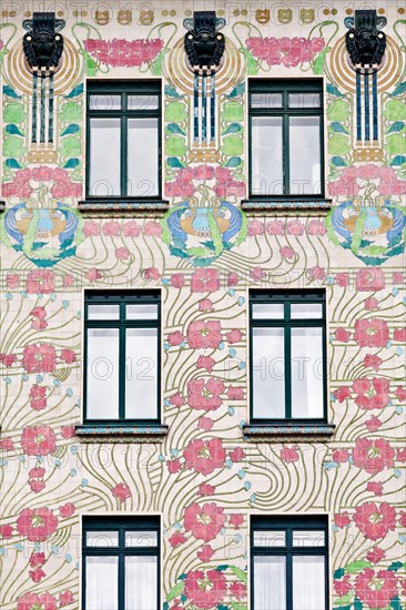 Majolikahaus (Majolica) House at No. 40 Linke Wienzeile (1899), Vienna, Austria