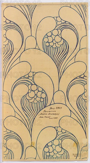 Koloman Moser - Fabric Design with Floral Awakening Backhausen 1900