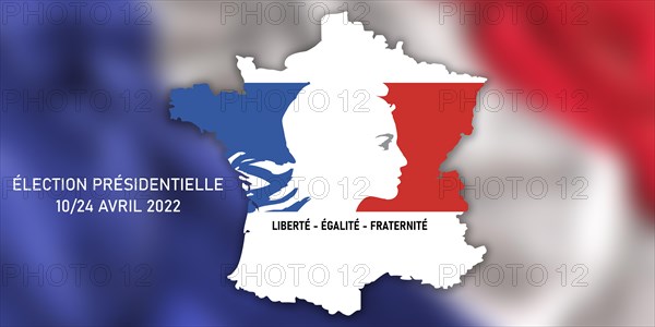 Presidential election France 2022 - Vote of April 10 and 24, 2022 - Banner design