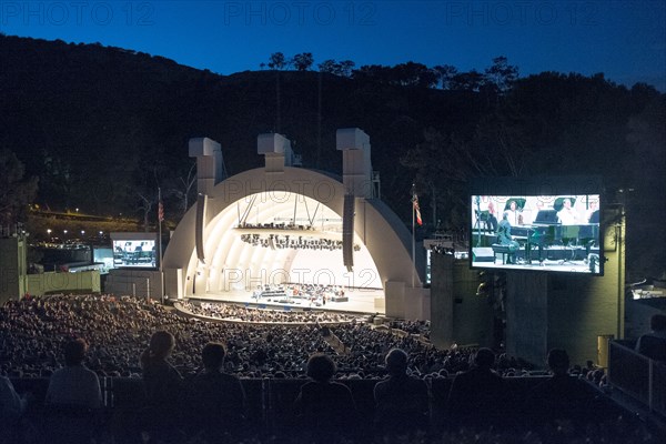 Evening summer concert at Hollywood Bowl, Los Angeles