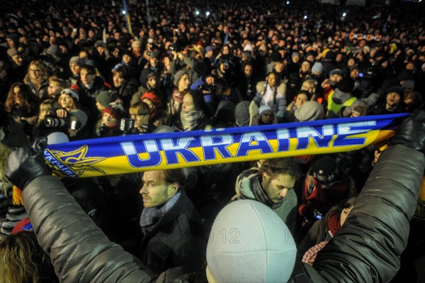 Kiev, Ukraine. 14th Dec, 2013. Concert of Okean Elzy musical group to support Euromaidan in Kiev.Photo: Roman Pilipey/NurPhoto Credit:  Roman Pilipey/NurPhoto/ZUMAPRESS.com/Alamy Live News