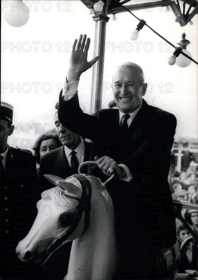 Mar. 30, 1968 - Maurice Chevalier on a Carousel