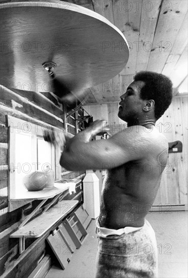 Boxer Muhammad Ali in training