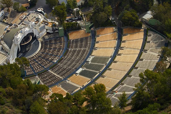 Hollywood Bowl, Hollywood, Los Angeles, California, USA - aerial