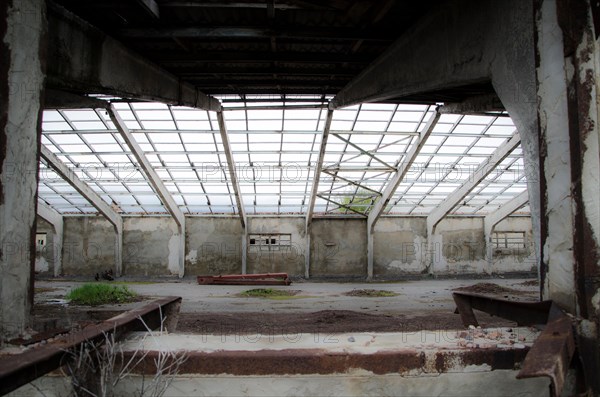 2008 Russo-Georgian War damage. Derelict Factory. Russia Georgia war.