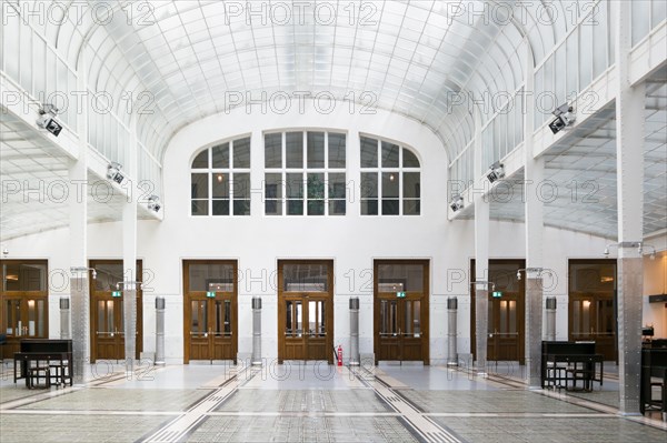 Main hall of Austrian Post Office Savings Bank in Vienna, Austria