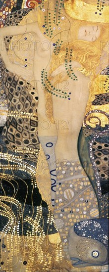 . German: Wasserschlangen I (Freundinnen I) The Hydra  1904-1907 178 Gustav Klimt 067