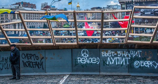 Kiev, Ukraine - the Euromaidan revolt started in November 2013, and the conflict is not over yet. Here in particular some picture taken those days