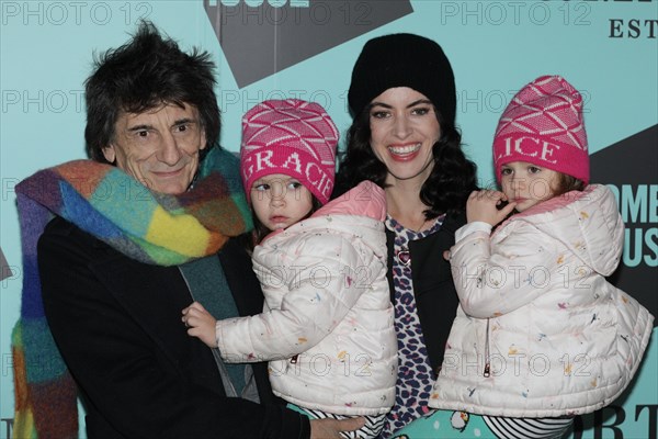 Somerset House, London, UK. 12th Nov, 2019. Rolling Stone Ronnie Wood and family. Celebrity arrivals on the red carpet for the annual opening of the Somerset House ice rink, sponsored by Fortnum and Mason. Credit: Imageplotter/Alamy Live News