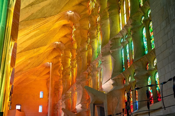 Barcelona, Spain - Sagrada Familia basilica interior