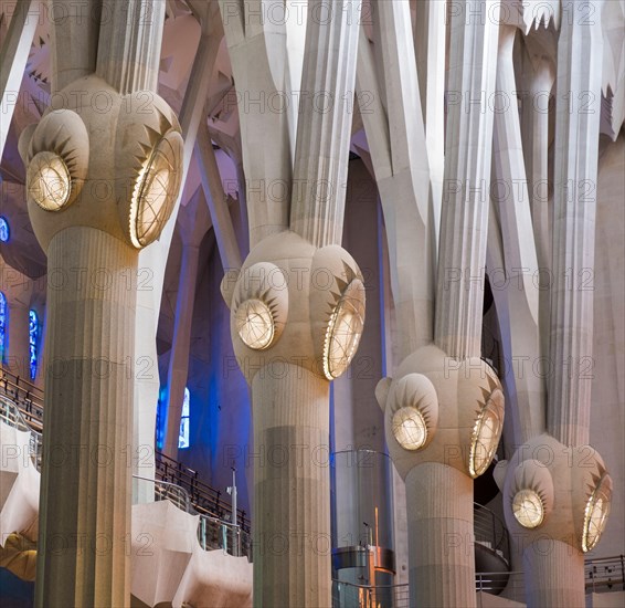 Inside Barcelona’s Sagrada Família.